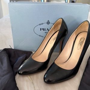 Black Prada heels